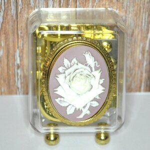 Small Delicate Clear Music Box Decorative Top Plays Blue Danube Works